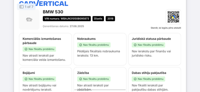 Bmw 530, 2018, 3.0 dīzelis, automāts