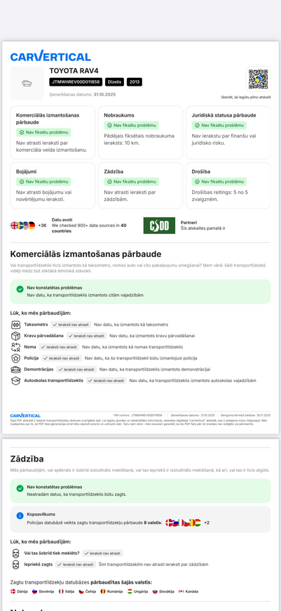 Toyota RAV 4, 2014, 2.0 dīzelis, manuāla